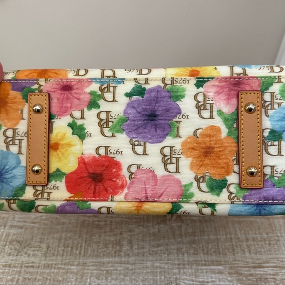 Dooney & Bourke Janine Signature Multi Floral Purse, EUC - Picture 8 of 16